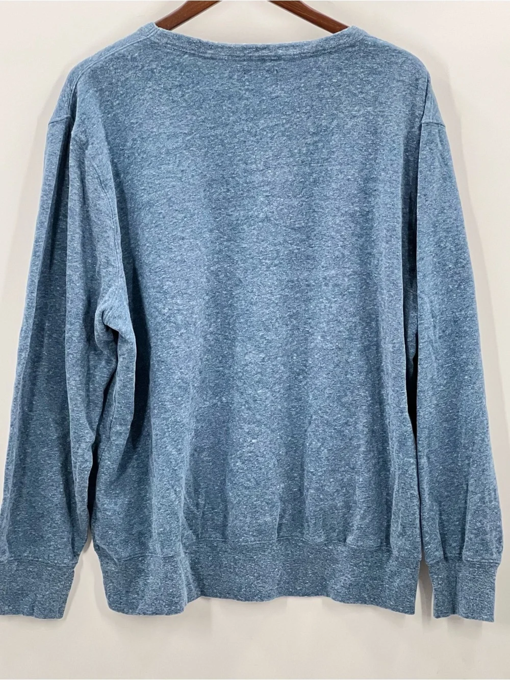 222 J. Crew Men's Heathered Slate Blue Crewneck Sweater